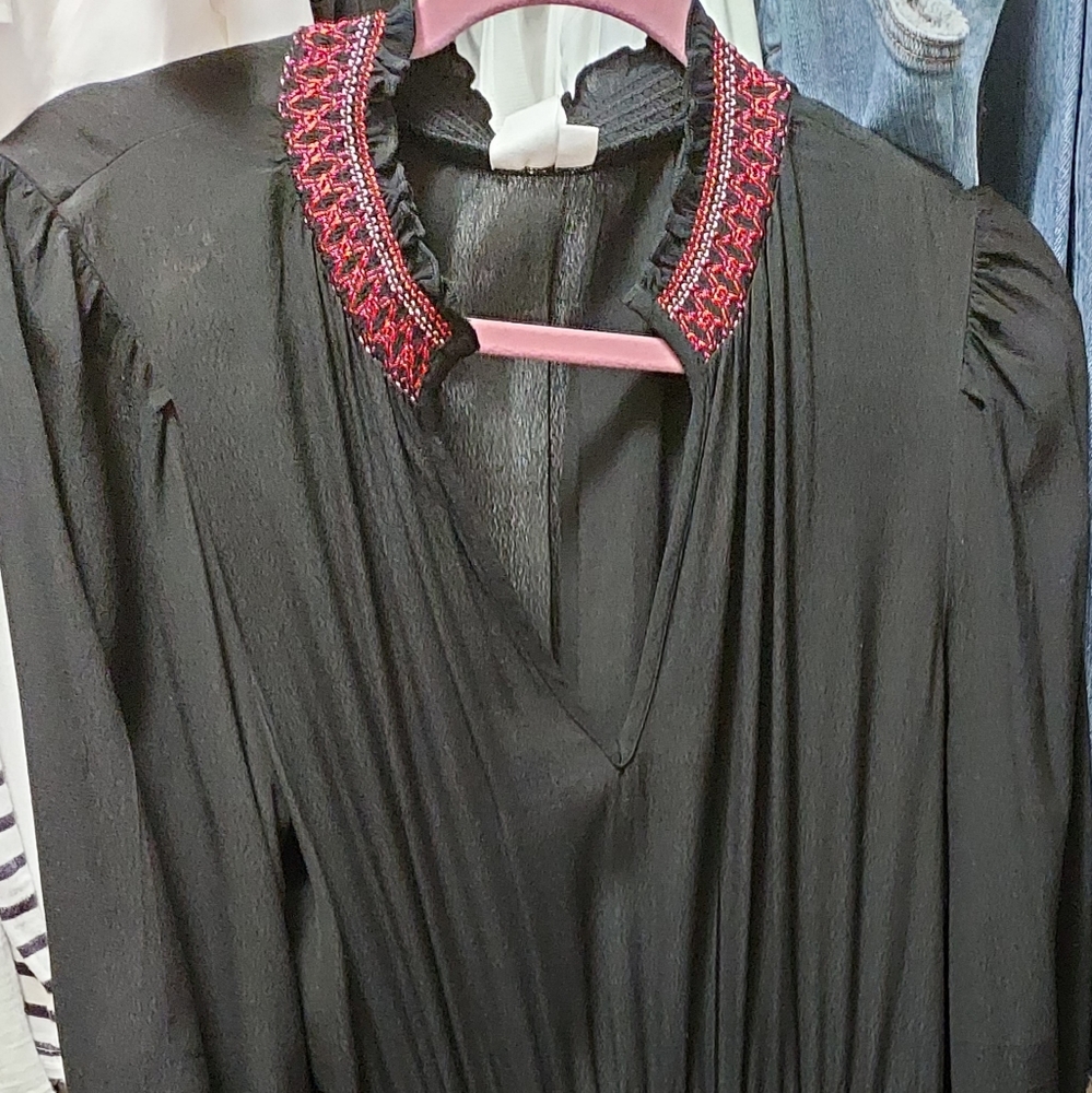 A beautiful black maxi with embroidery
